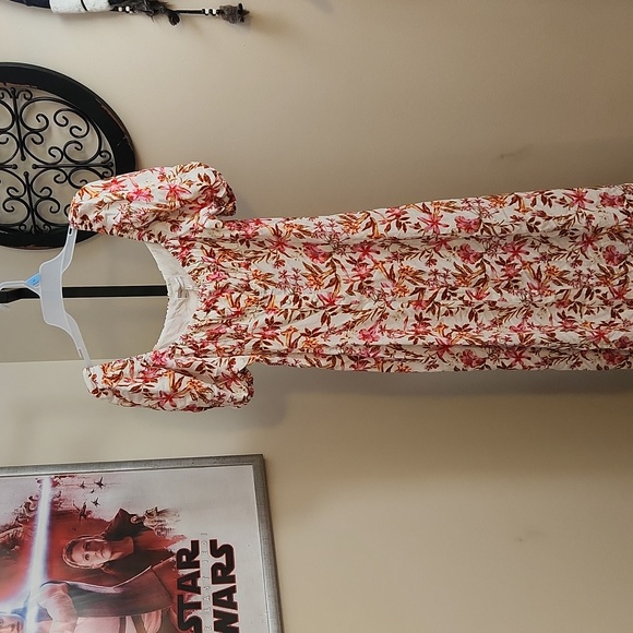 Seven Wonders Maxi Dress Off The Shoulder Floral, Pink and White us size 8 - Picture 1 of 9